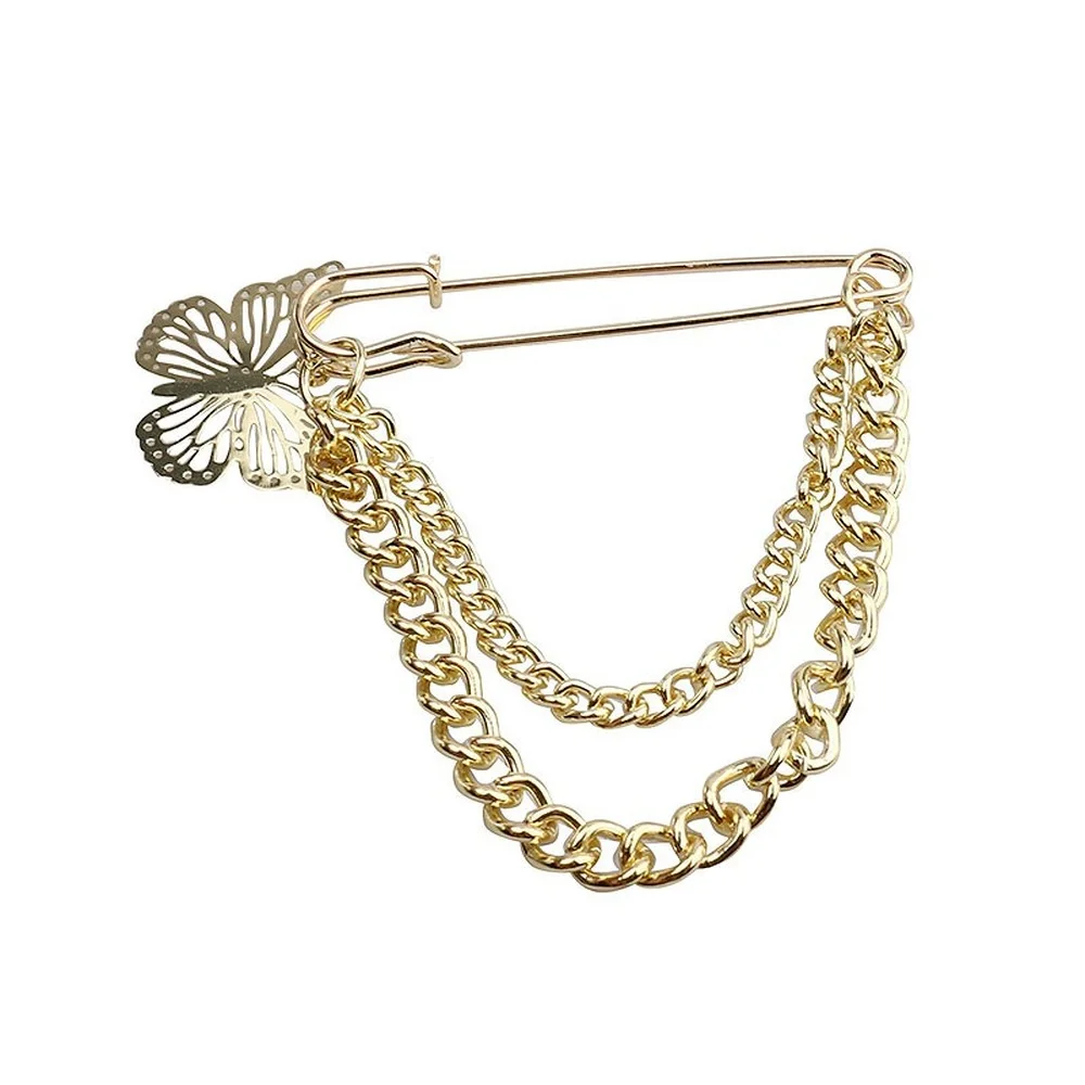 South Korea's cool butterfly chain pin brooch fashionable metal decoration suit accessories men and women big brooch
South Korea's cool butterfly chain pin brooch fashionable metal decoration suit accessories men and women big brooch