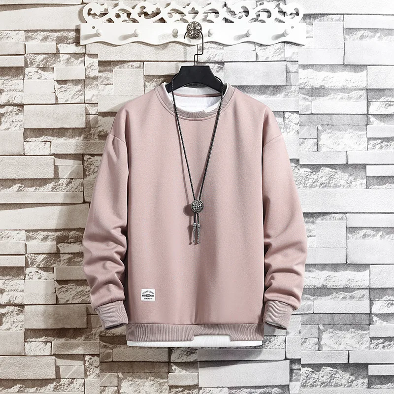 Fake Two Piece Men Sweatshirts Loose Trendy Student Unique High Street Pullover Fashion Personality Patchwork o-Neck Clothing
Fake Two Piece Men Sweatshirts Loose Trendy Student Unique High Street Pullover Fashion Personality Patchwork o-Neck Clothing