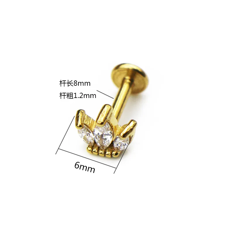 1pc16G Gems Crystal Marquise Leaf Clover Internally Threaded Lip Ear Studs Helix Conch Cartilage Labret Monroe Piercing Barbell
1pc16G Gems Crystal Marquise Leaf Clover Internally Threaded Lip Ear Studs Helix Conch Cartilage Labret Monroe Piercing Barbell