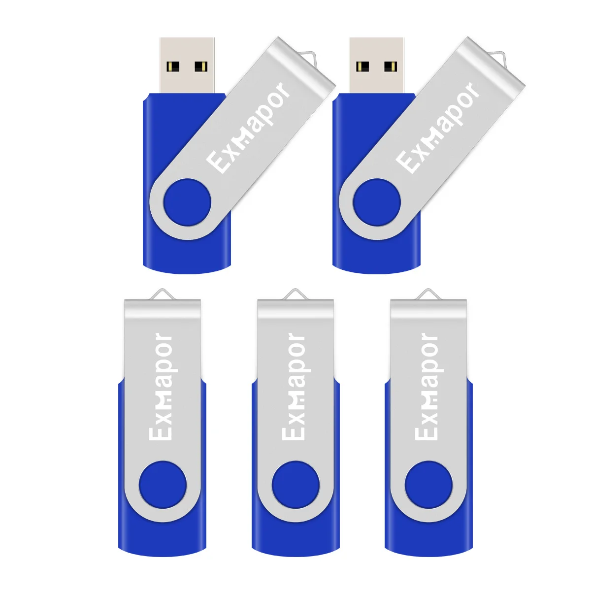 

Exmapor USB Flash Drive 32 GB X 5 Bulk Memory Stick USB Stick USB Storage Portable Thumb Drive Jump Drive External Drives Blue