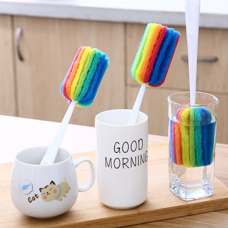 Colorful sponge Brush bottle cleaner cup Cleaning Scrubber with Handle sink Utensils dish washing Brush kitchen cleaning tools
Colorful sponge Brush bottle cleaner cup Cleaning Scrubber with Handle sink Utensils dish washing Brush kitchen cleaning tools
