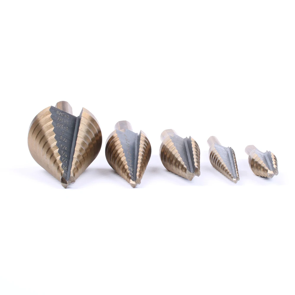 5pcs Step Drill Bit Set Hss Cobalt Multiple Hole 50 Sizes SAE Step 1/4-1-3/8 3/16-7/8 1/4-3/4 1/8-1/2 3/16-1/2 Aluminum Case
5pcs Step Drill Bit Set Hss Cobalt Multiple Hole 50 Sizes SAE Step 1/4-1-3/8 3/16-7/8 1/4-3/4 1/8-1/2 3/16-1/2 Aluminum Case