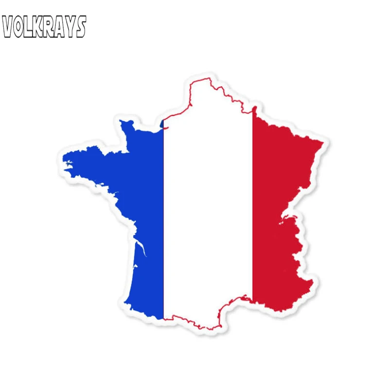 

Volkrays креативные автомобильные Стикеры, карта Франции, фотоотражающая водонепроницаемая обложка, защита от солнца, Виниловая наклейка, 9 см *...