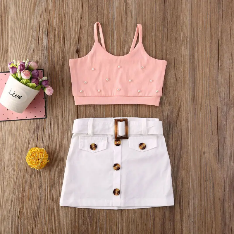 pudcoco Kid Baby Girls Sleeveless Patchwork Crop Tops Button Short Skirt Summer Pink White 2pcs Outfit
pudcoco Kid Baby Girls Sleeveless Patchwork Crop Tops Button Short Skirt Summer Pink White 2pcs Outfit