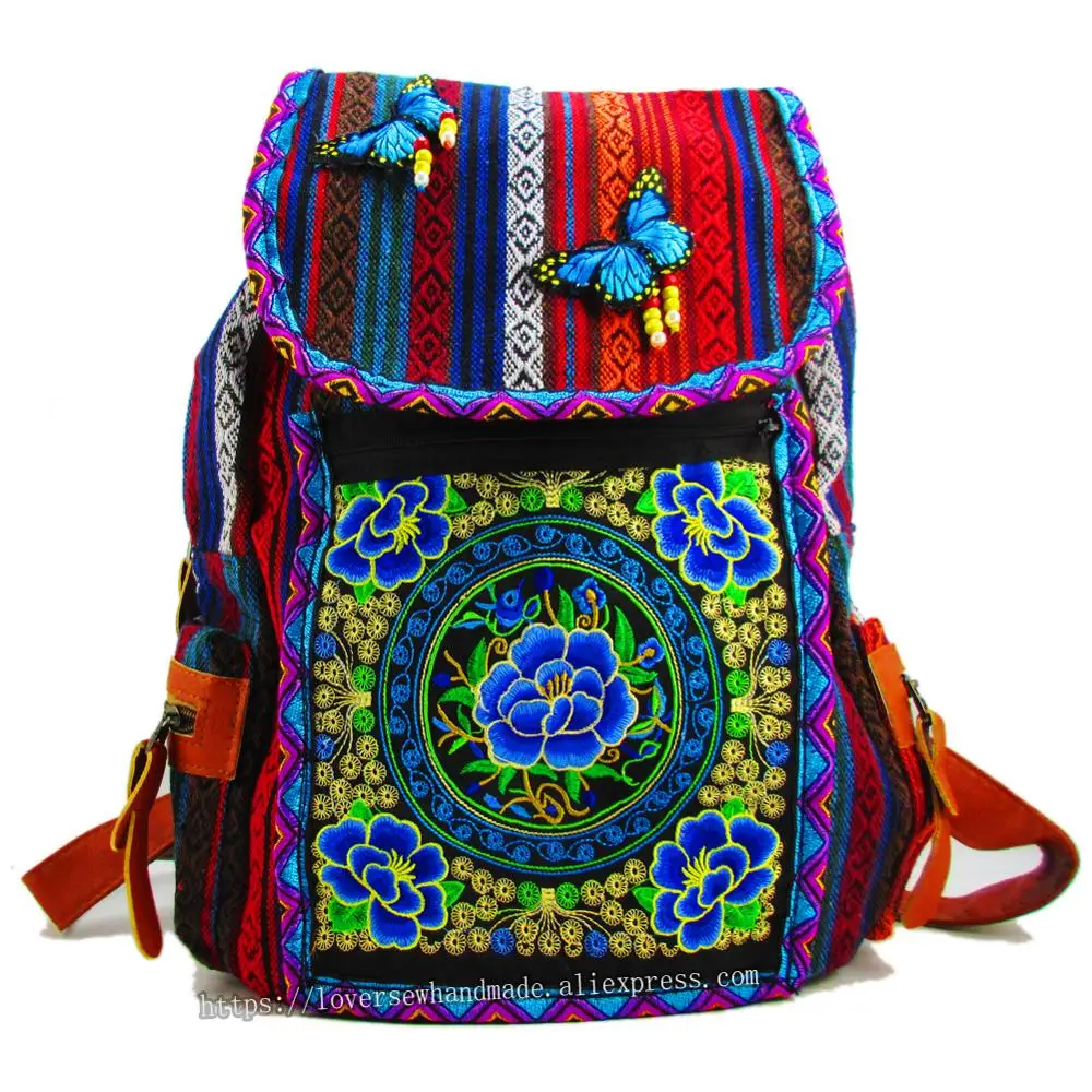 

Tribal Vintage Hmong Thai Indian Ethnic Boho hippie ethnic bag, rucksack backpack bag SYS-562