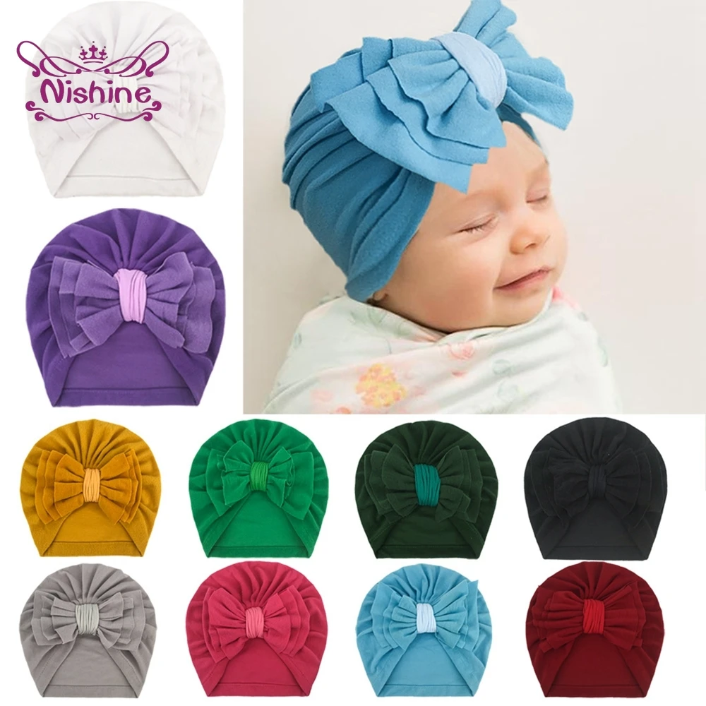 Newborn Solid Color Bowknot Turban Hat Fashion Handmade Bows Baby Girls Caps Infant Headwear Hair Accessories Photography Props
Newborn Solid Color Bowknot Turban Hat Fashion Handmade Bows Baby Girls Caps Infant Headwear Hair Accessories Photography Props