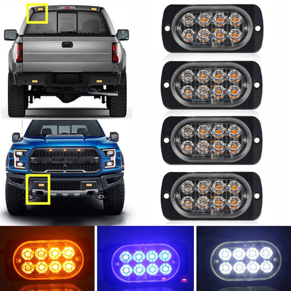 8LED Emergency Flash Warning Light Hazard Warning Side Strobe Light Signal Lamp Car Truck Trailer Energency Stop Lamps 12V-24V
8LED Emergency Flash Warning Light Hazard Warning Side Strobe Light Signal Lamp Car Truck Trailer Energency Stop Lamps 12V-24V
