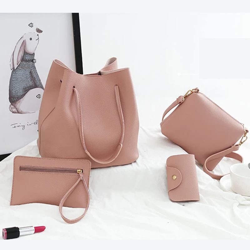 Four-piece fashion handbag set simple large-capacity multi-function handbag outdoor shopping travel
Four-piece fashion handbag set simple large-capacity multi-function handbag outdoor shopping travel
