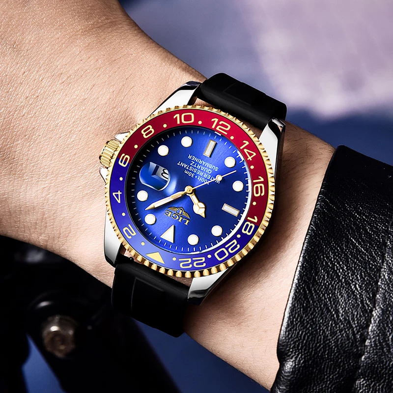 LIGE Top Brand Luxury Men Watch Waterproof Auto Date Watch for Men Sport Silicone Strap Quartz Wristwatch Relogio Masculino+box
LIGE Top Brand Luxury Men Watch Waterproof Auto Date Watch for Men Sport Silicone Strap Quartz Wristwatch Relogio Masculino+box