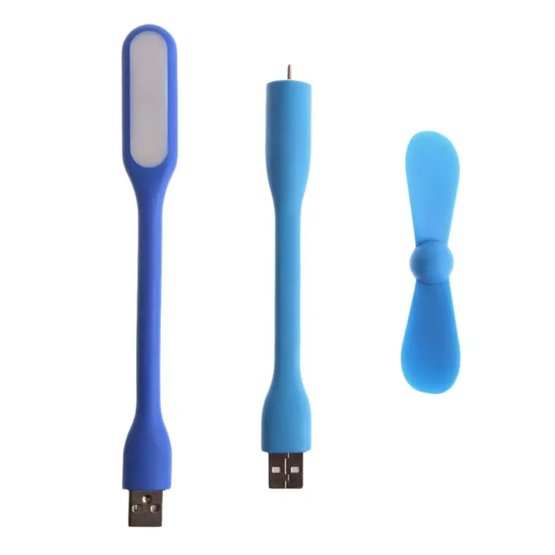 Flexible USB Fan USB LED Light Lamp for macBook Laptop Notebook PC Power Bank
