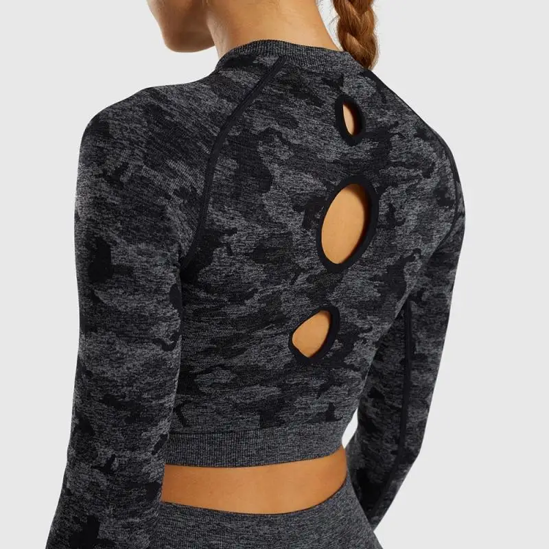 Camouflage Jacquard Seamless Long-sleeved Camouflage Long-sleeved Fitness Long-sleeved Yoga Clothes Essential For Pretty Women
Camouflage Jacquard Seamless Long-sleeved Camouflage Long-sleeved Fitness Long-sleeved Yoga Clothes Essential For Pretty Women