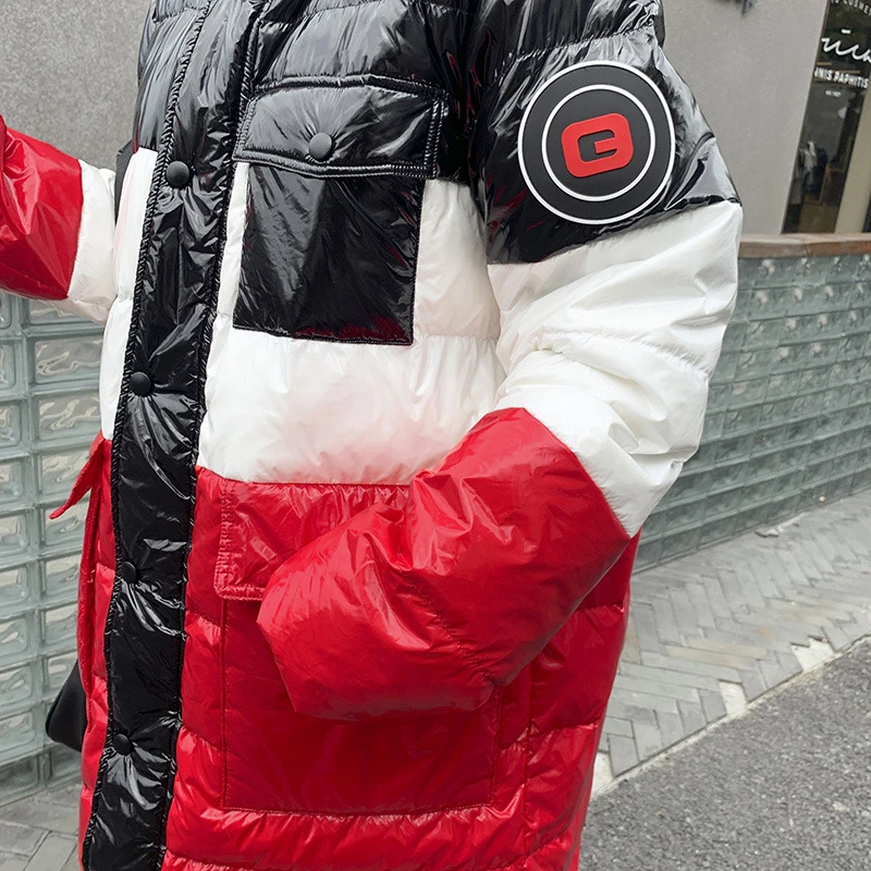 ZURICHOUSE Winter Coat Female Long Hooded Warm Parka 2021 Fashion Hit Color Spliced Glossy Waterproof Women's Down Jacket P3513
ZURICHOUSE Winter Coat Female Long Hooded Warm Parka 2021 Fashion Hit Color Spliced Glossy Waterproof Women's Down Jacket P3513