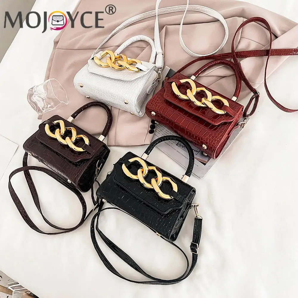 Fashion Women Alligator Pattern Thick Buckle Decoration Shoulder Crossbody Bag Casual PU Leather Small Messenger Handbags
Fashion Women Alligator Pattern Thick Buckle Decoration Shoulder Crossbody Bag Casual PU Leather Small Messenger Handbags