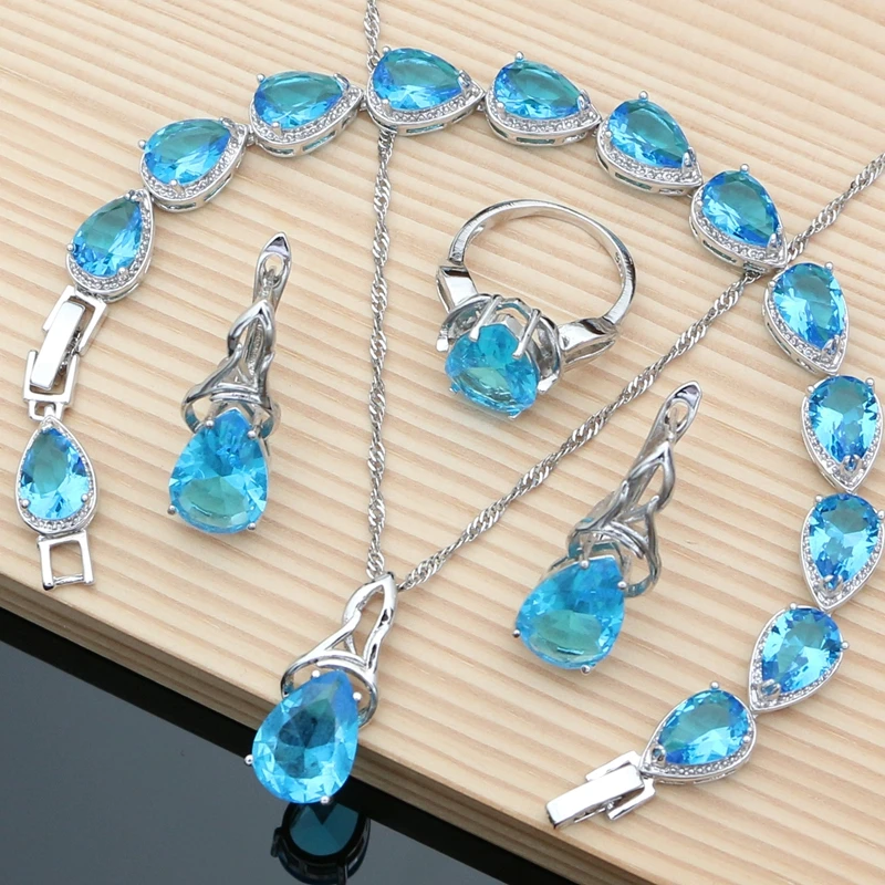 Lady Bride 925 Sterling Silver Jewelry Sets Sky CZ Gemstone Decorations for Women Earrings Fashion 4PCS Party Dropshipping
Lady Bride 925 Sterling Silver Jewelry Sets Sky CZ Gemstone Decorations for Women Earrings Fashion 4PCS Party Dropshipping