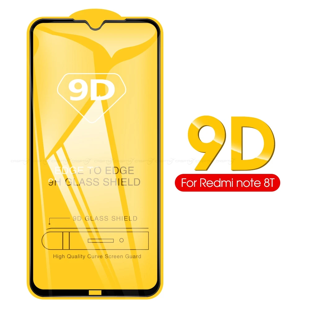 9D Полный экран протектор для Xiaomi Redmi Note 8 8T 7 Pro Полное покрытие защитная пленка из