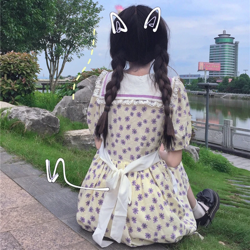 YBYR 2021 New Floral Print Dress Women Casual Sweet Short Sleeve Perter Pan Collar Dress Girls Summer Holiday Sundress
YBYR 2021 New Floral Print Dress Women Casual Sweet Short Sleeve Perter Pan Collar Dress Girls Summer Holiday Sundress