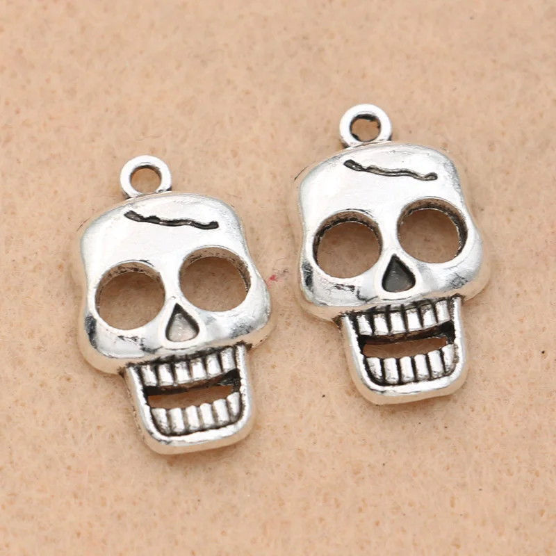 5pcs Skull Skeleton Charm Antique Silver Plated Pendant fit Bracelet Necklace Jewelry DIY Making Accessories 24x15mm
5pcs Skull Skeleton Charm Antique Silver Plated Pendant fit Bracelet Necklace Jewelry DIY Making Accessories 24x15mm