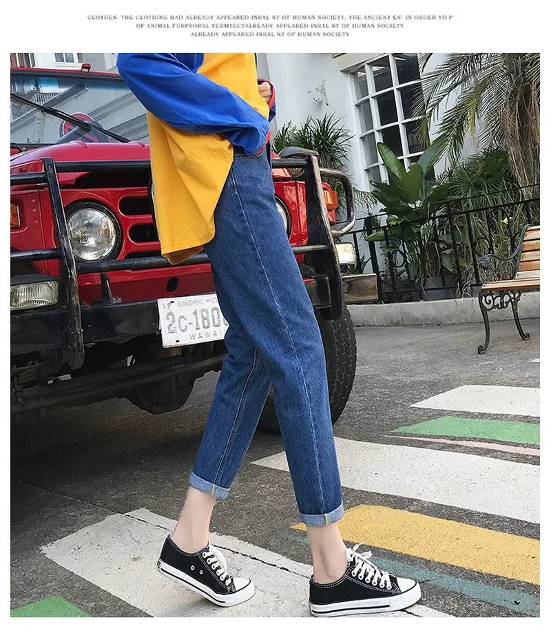 2020 loose Harlem jeans Capris women's dark blue light blue black white apricot women jeans Harem Pants Loose Button Fly
2020 loose Harlem jeans Capris women's dark blue light blue black white apricot women jeans Harem Pants Loose Button Fly