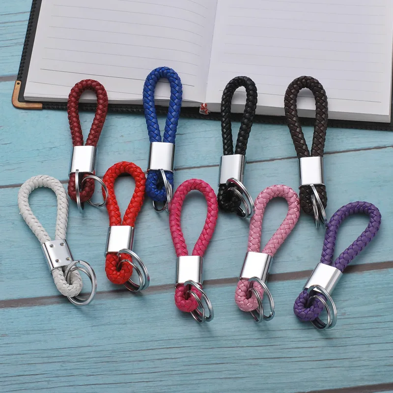 Braided leather rope double ring metal key ring men's and women's general car key chain mobile phone creative key ring
Braided leather rope double ring metal key ring men's and women's general car key chain mobile phone creative key ring