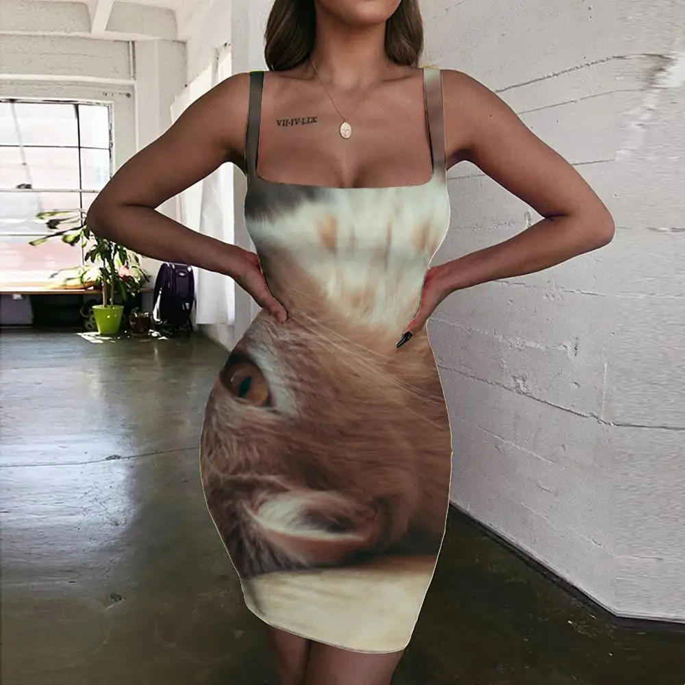 Giyu Brand Animal Dress Women Cat 3d Print Harajuku Vestido Sexy Cool Halter Sleeveless Womens Clothing Party Beach Korean Style
Giyu Brand Animal Dress Women Cat 3d Print Harajuku Vestido Sexy Cool Halter Sleeveless Womens Clothing Party Beach Korean Style