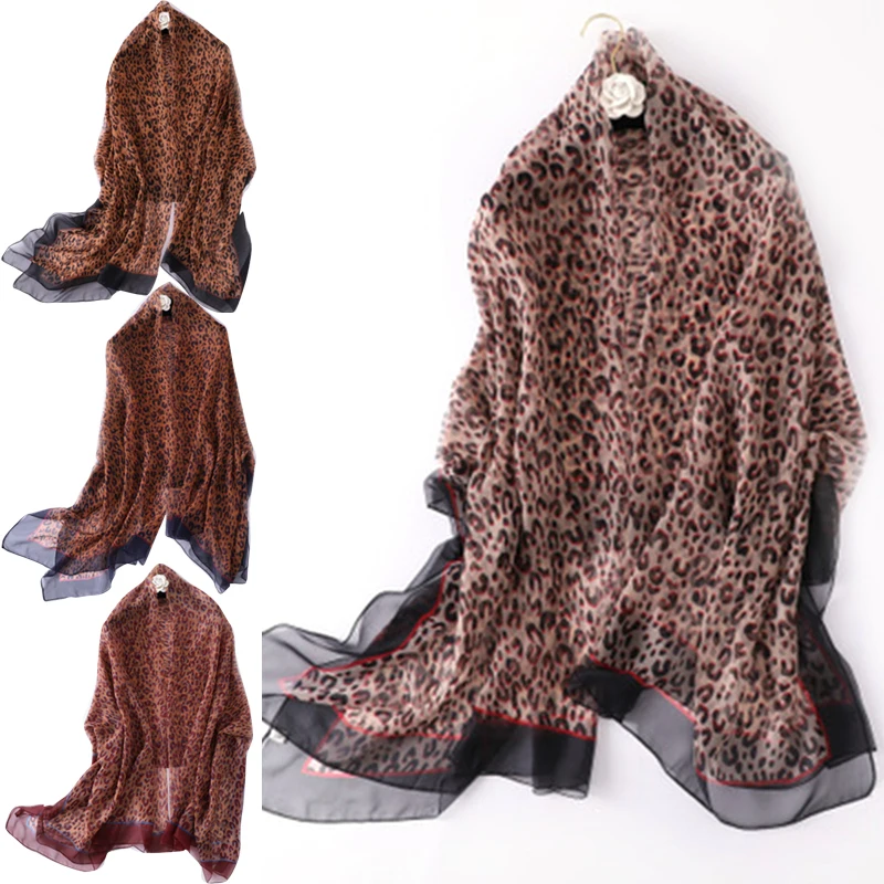 Newest Women Leopard Print Silky Scarf Shawls Sun Protection Female Gauze Long Beach Wraps
Newest Women Leopard Print Silky Scarf Shawls Sun Protection Female Gauze Long Beach Wraps