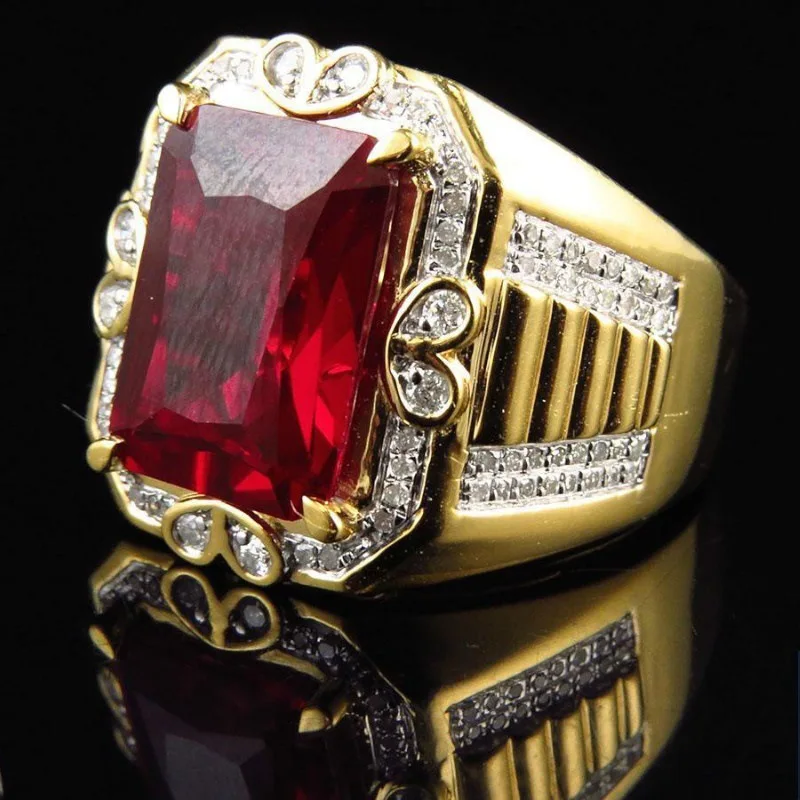 VIMIO Gorgeous Male Big Red Stone Ring Fashion Filled Vintage Wedding Engagement s For Men
VIMIO Gorgeous Male Big Red Stone Ring Fashion Filled Vintage Wedding Engagement s For Men