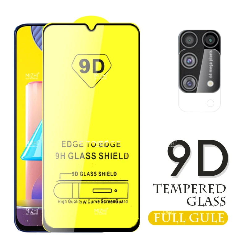 2-in-1 camera protector on sumsung m31 tempered glass for samsung galaxy m 31 sm-m315f 9D safety glasses film samsungm31 |