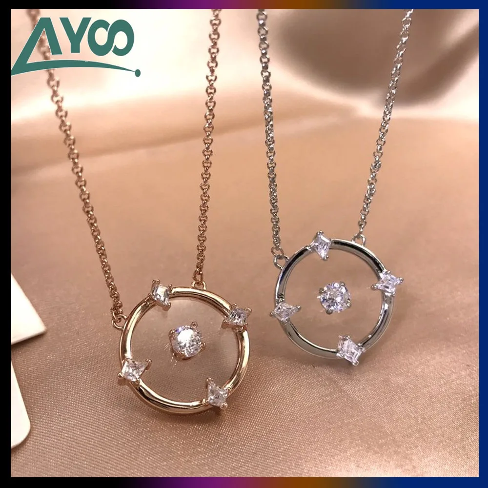 SWA Trend Necklace Fashion Jewelry 1:1 Copy, Charming North Simple Ring Light Luxury Texture Necklace For Women Gift
SWA Trend Necklace Fashion Jewelry 1:1 Copy, Charming North Simple Ring Light Luxury Texture Necklace For Women Gift
