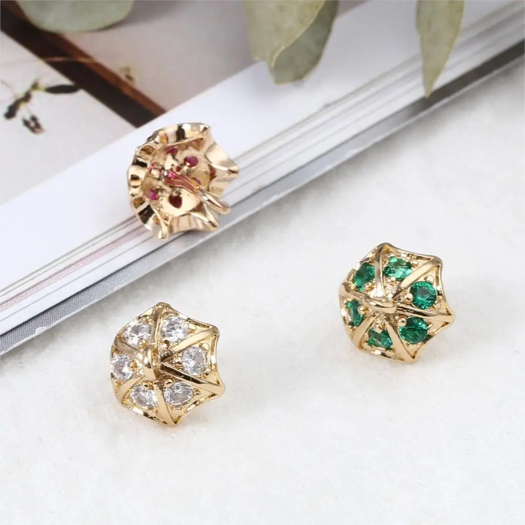 5PCs Micro Pave Umbrella Charms Pendant For Jewelry Making Luxurious Earrings Clear Rhinestone Pendant Necklace DIY Findings
5PCs Micro Pave Umbrella Charms Pendant For Jewelry Making Luxurious Earrings Clear Rhinestone Pendant Necklace DIY Findings