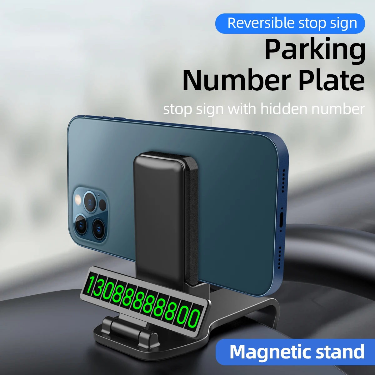 Universal Phone Holder Rotatable Dashboard Magnetic Bracket for 3-7 Inches Phone Support with Parking Number Plate Car Products
Universal Phone Holder Rotatable Dashboard Magnetic Bracket for 3-7 Inches Phone Support with Parking Number Plate Car Products