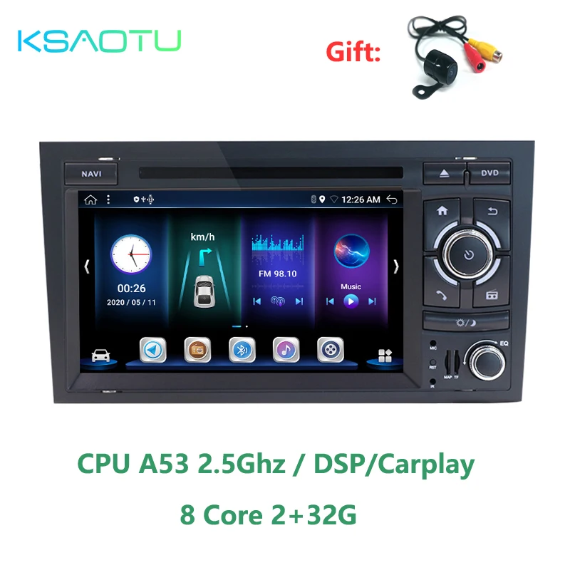 KSAOTU 7 "Android 10,0 автомобильное стерео радио, мультимедийный плеер для Audi A4 S4 RS4 RNS-E
KSAOTU 7 "Android 10,0 автомобильное стерео радио, мультимедийный плеер для Audi A4 S4 RS4 RNS-E