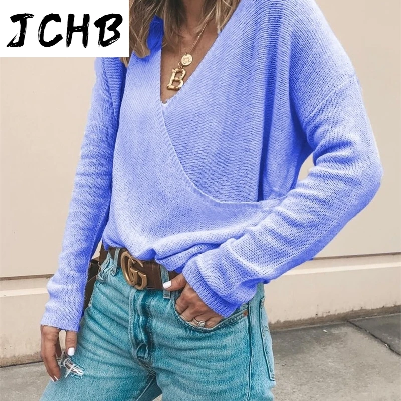 V-neck Sexy Long Sleeve Solie Thin Sweater Women 2021 Autumn Knitted Casual Pull Femme Plus Size 5XL Women Knitwear Sweaters
V-neck Sexy Long Sleeve Solie Thin Sweater Women 2021 Autumn Knitted Casual Pull Femme Plus Size 5XL Women Knitwear Sweaters