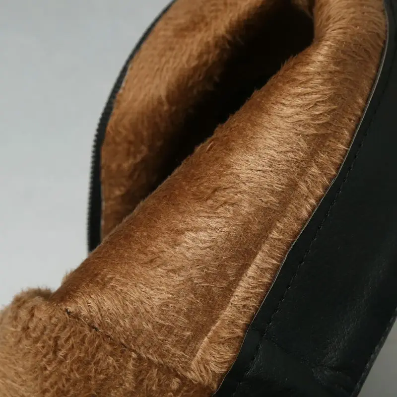 Taoffen/женские ботильоны зимние теплые ботинки Короткие Плюшевые на молнии грубом