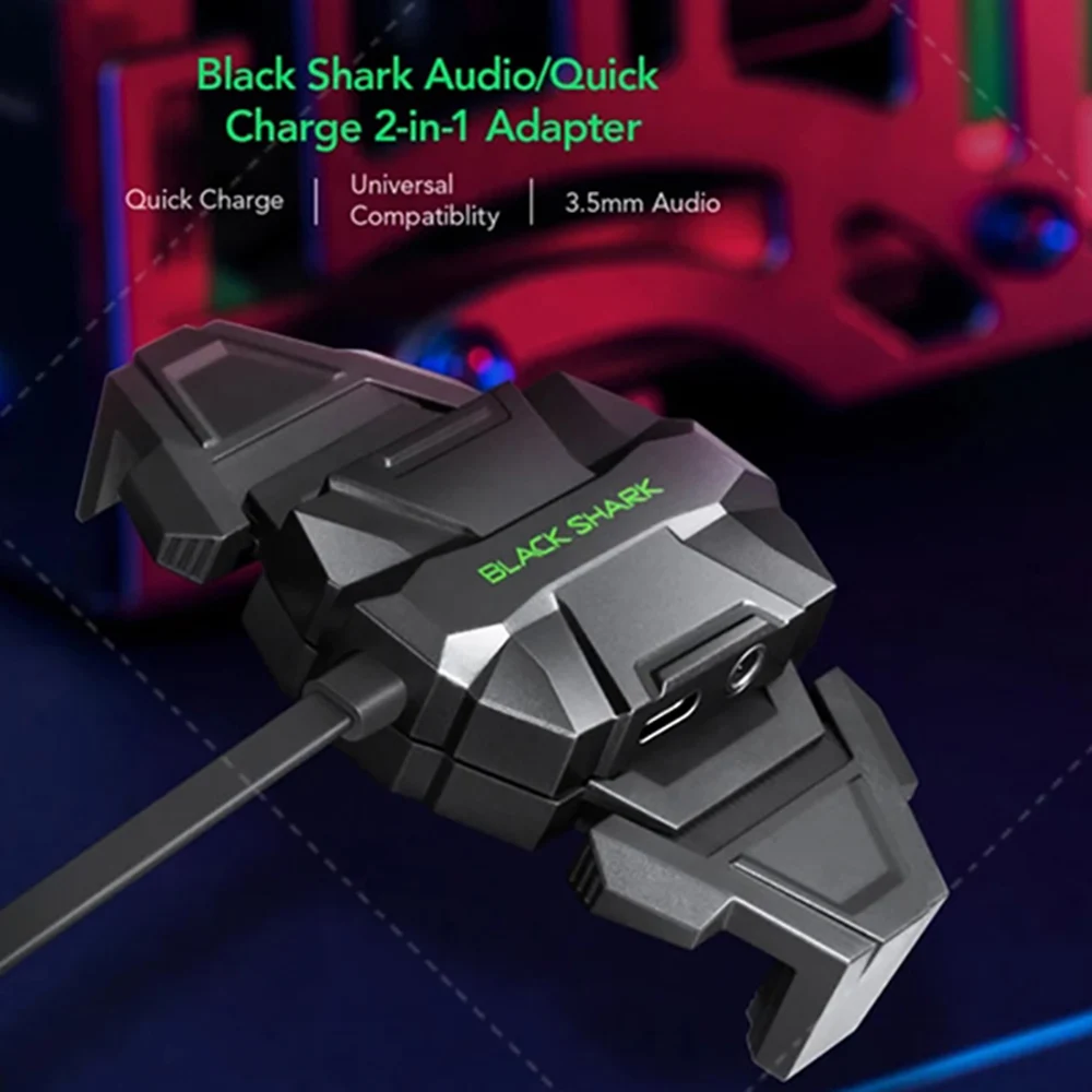 Original Black Shark Audio Quick Charger 2-in-1 Mobile Phone Adapter USB C Input to Type C Quick Charger Game Assistant
Original Black Shark Audio Quick Charger 2-in-1 Mobile Phone Adapter USB C Input to Type C Quick Charger Game Assistant