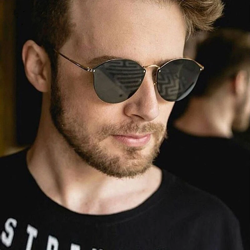 Classic Sunglass Designer Luxury Brand Round Sunglasses For Men Women 2021 Trend Retro Rimless Sun Glasses Male Vintage Shades
Classic Sunglass Designer Luxury Brand Round Sunglasses For Men Women 2021 Trend Retro Rimless Sun Glasses Male Vintage Shades