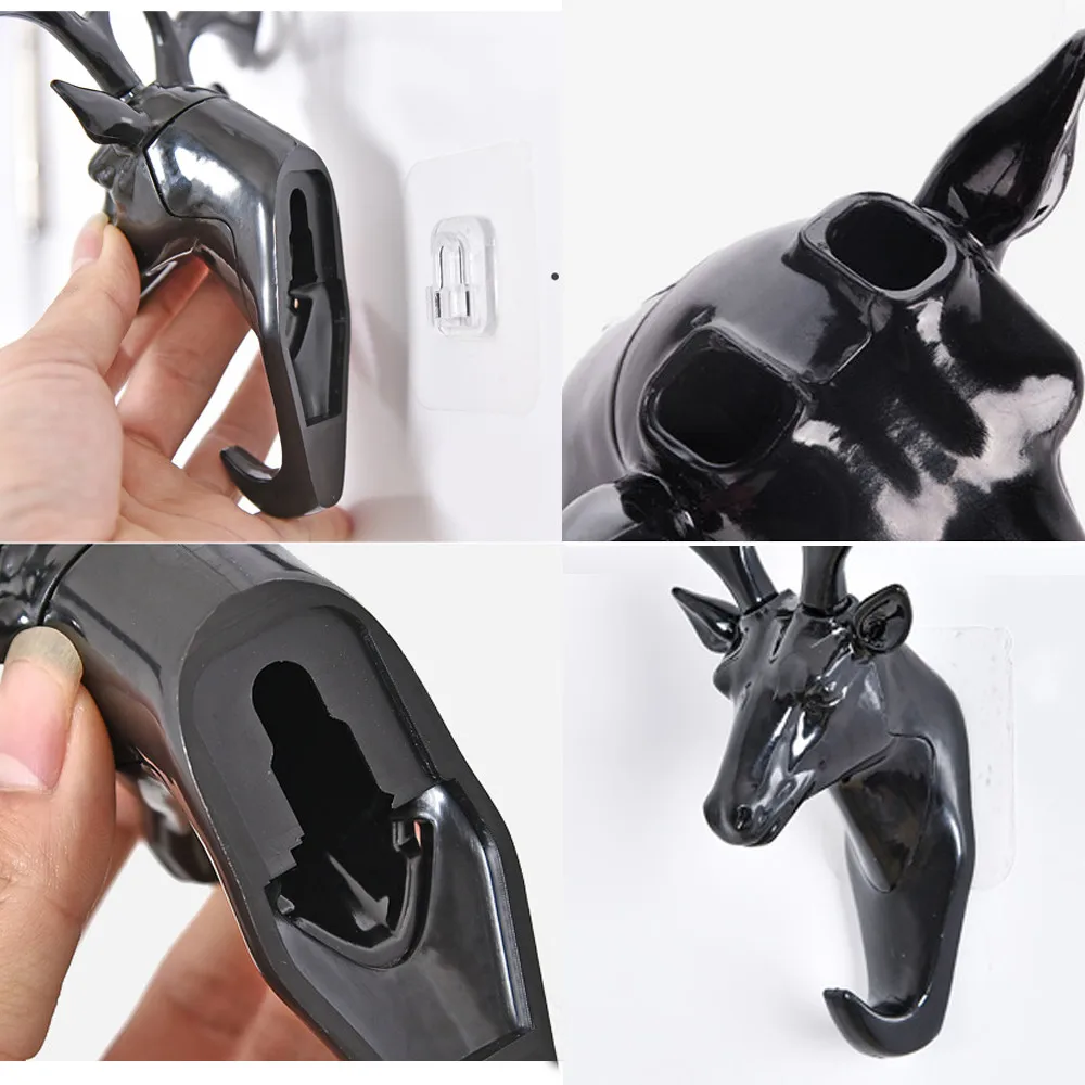 1pc Deer Head Self Adhesive Hook Hanger Bag Keys Cloth Sticky Holder Wall Door Hook Hanger Living Room Bedroom Coat Hook
1pc Deer Head Self Adhesive Hook Hanger Bag Keys Cloth Sticky Holder Wall Door Hook Hanger Living Room Bedroom Coat Hook