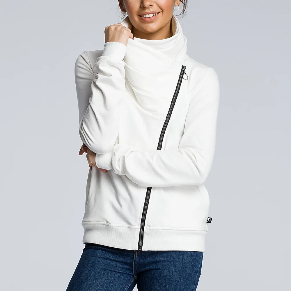 Casual Long Sleeve Turtleneck Zipper Hoodies Women Autumn Irregular Neckline Pleated Sweatshirts Solid Pullover Female Outwear
Casual Long Sleeve Turtleneck Zipper Hoodies Women Autumn Irregular Neckline Pleated Sweatshirts Solid Pullover Female Outwear