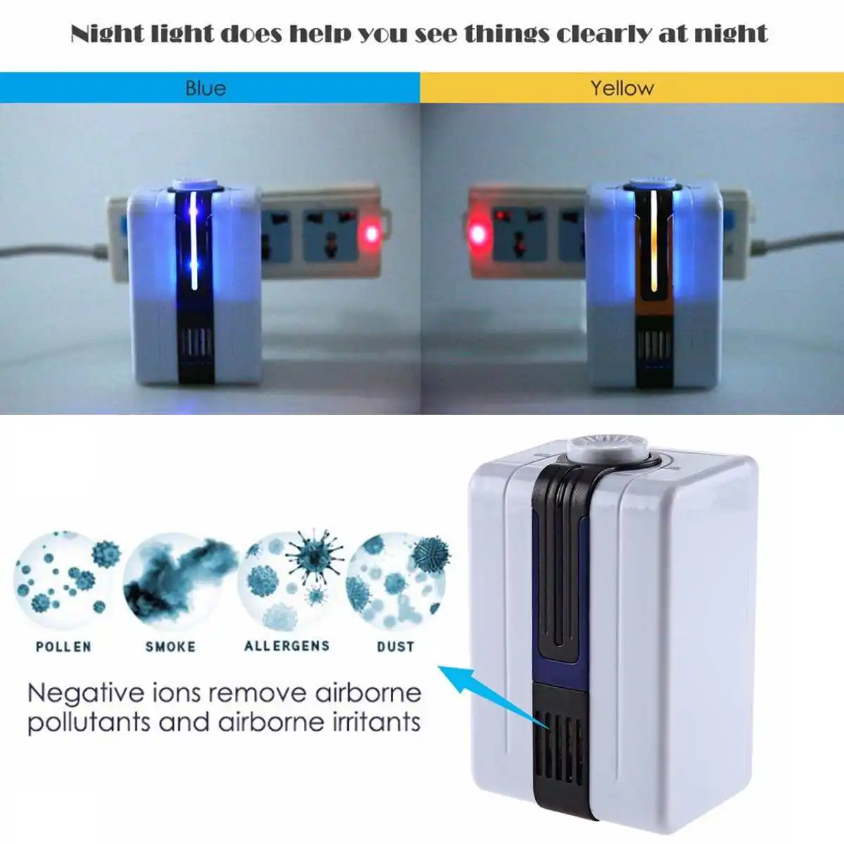 

110V/220V Air Purifier Home Ionizer Purifiers Ozonator Air Cleaner Oxygen Purify Kill Bacteria Viruse Clear Peculiar Smell Smoke