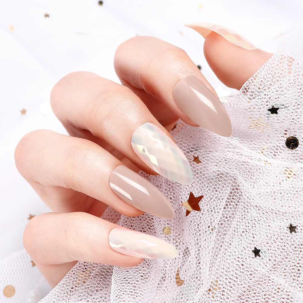 NEW 24pcs Laser False Nail Colorful Full Cover Fake Nail Laser Reflective Full Nail Tips Spiked False Nails Long False Nails
NEW 24pcs Laser False Nail Colorful Full Cover Fake Nail Laser Reflective Full Nail Tips Spiked False Nails Long False Nails