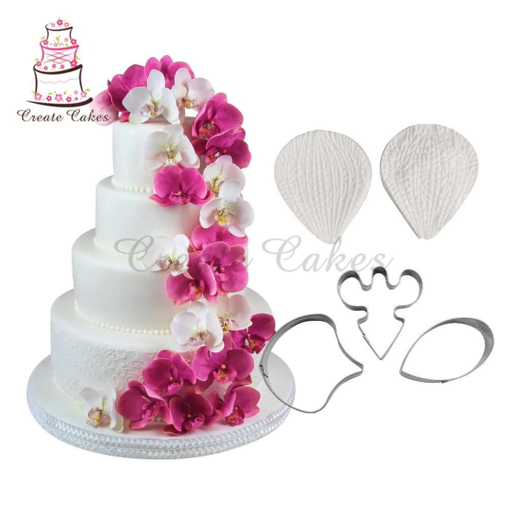 6pcs/Set New Orchid Flower Silicone Mould Stainless Steel Cutter Silicone Veiner Sets Fondant Gumpaste Mold Cake Decorating T
6pcs/Set New Orchid Flower Silicone Mould Stainless Steel Cutter Silicone Veiner Sets Fondant Gumpaste Mold Cake Decorating T