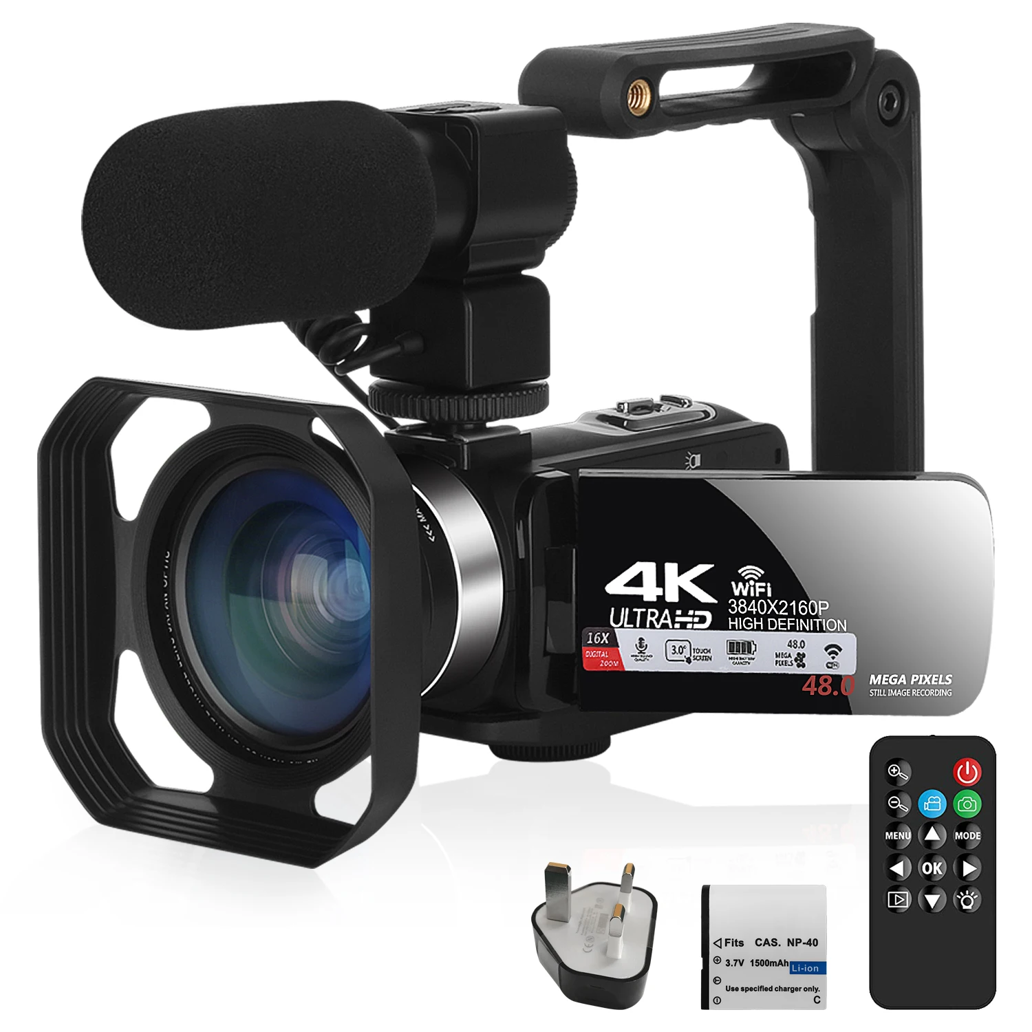 Новинка 2021, видеокамера 4K, видеокамера с заполсветильник, видеорегистратор для потокового видео YouTube с цифровым зумом WiFi 16X
Новинка 2021, видеокамера 4K, видеокамера с заполсветильник, видеорегистратор для потокового видео YouTube с цифровым зумом WiFi 16X