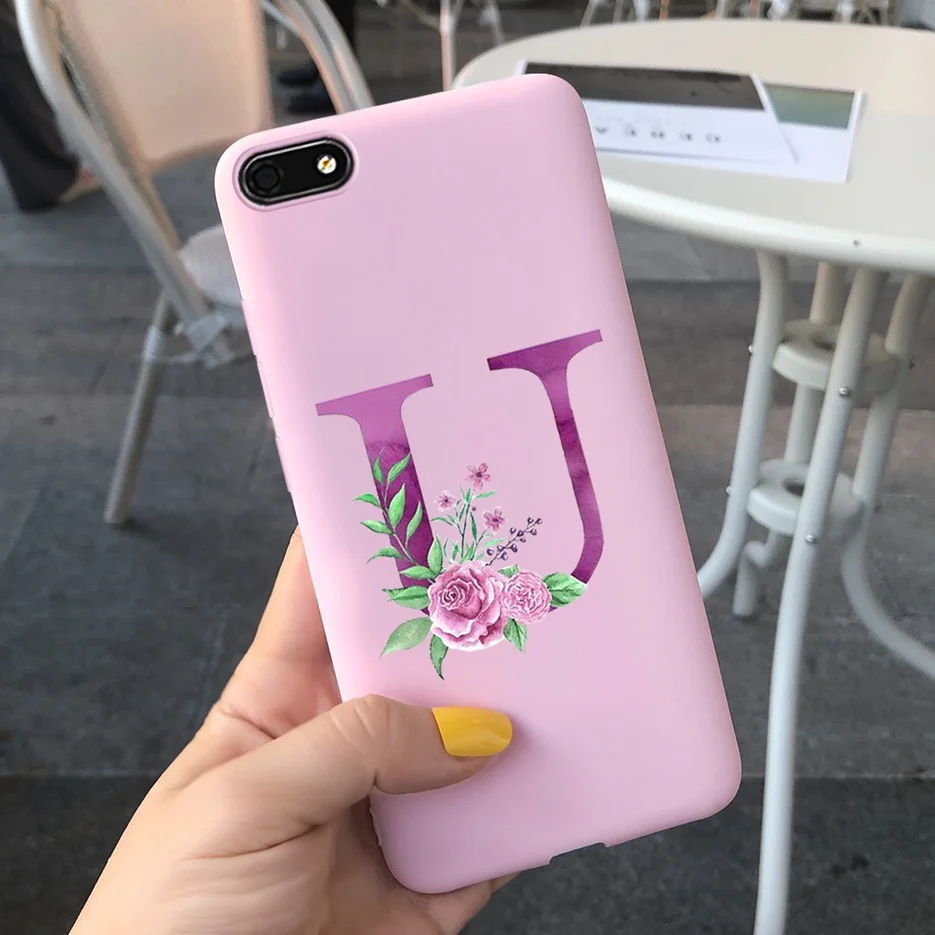 Чехол с буквами для Huawei Y5 2018 5 45 дюйма Lite блестящий силиконовый мягкий бампер