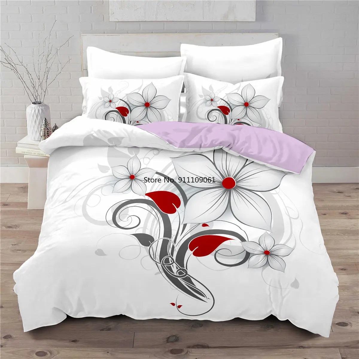 White Duvet Cover 3D Red Floral Bedding Set 2/3Pcs Adult Child Quilt Cover Pillowcase Single Twin Double Queen 240x220 King Size
White Duvet Cover 3D Red Floral Bedding Set 2/3Pcs Adult Child Quilt Cover Pillowcase Single Twin Double Queen 240x220 King Size