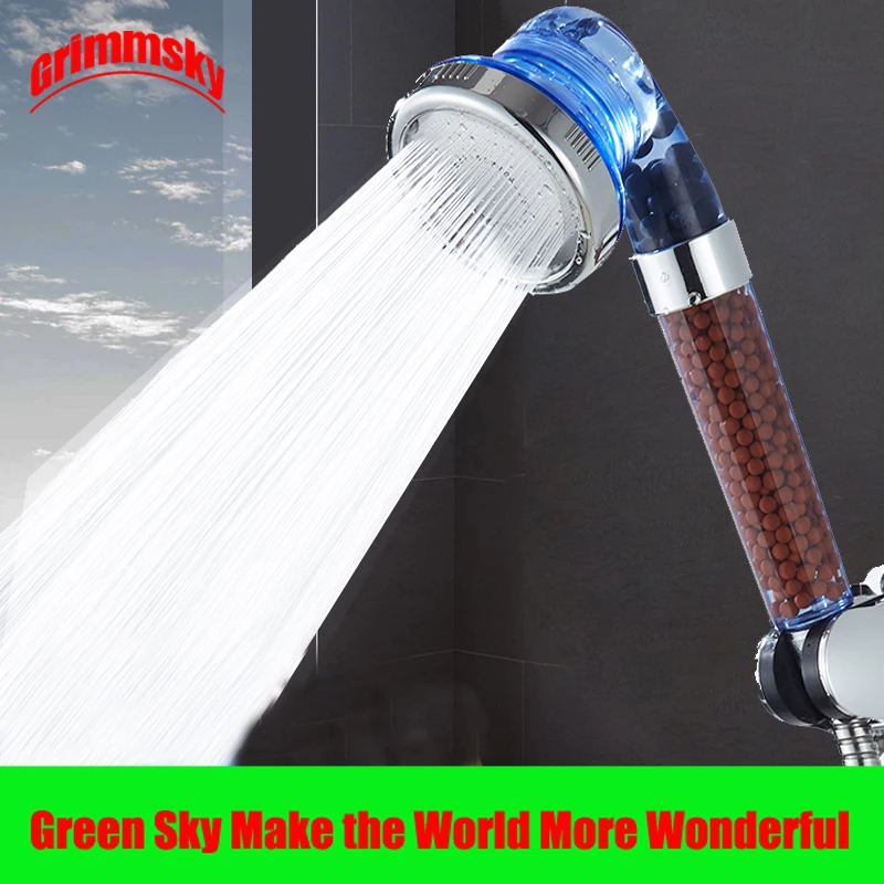 Negative Ion Activated Ceramic Balls Shower Bath Head Adjustable 3 Mode Shower Heads Pressure Boosting
Negative Ion Activated Ceramic Balls Shower Bath Head Adjustable 3 Mode Shower Heads Pressure Boosting