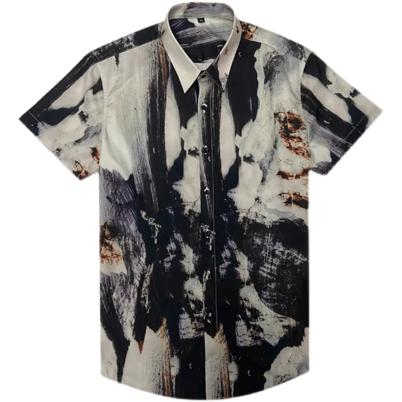 Summer Short 2021 Sleeve Shirts Men Fashion Printed Casual Shirt Slim Streetwear Social Party Nightclub Blouse Camisa Masculina
Summer Short 2021 Sleeve Shirts Men Fashion Printed Casual Shirt Slim Streetwear Social Party Nightclub Blouse Camisa Masculina