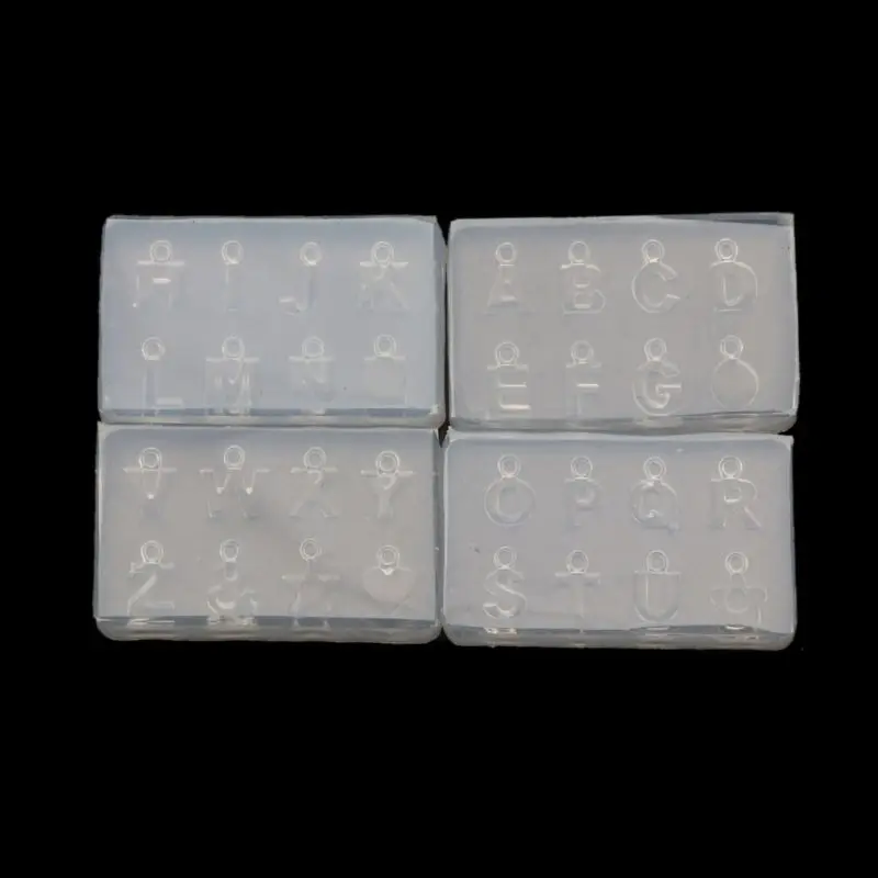 97QE 4Pcs A-Z English Letter Pendant Mold Kit Alphabet Pendant UV Resin Silicone Mold
97QE 4Pcs A-Z English Letter Pendant Mold Kit Alphabet Pendant UV Resin Silicone Mold