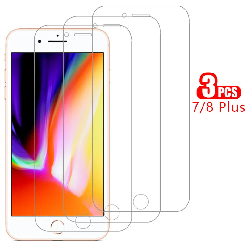 

screen protector tempered glass for iphone 7 8 plus case cover on iphone7 iphone8 i phone 7plus 8plus coque iphon iphoe iphne 9h