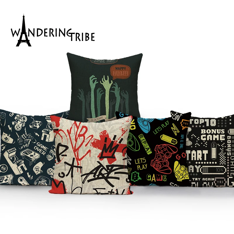 New Game Style Cover For Pillows Decorative Sofa Cushions Throw Pillow Game Console Pattern Sofa Cushion Cover Home Pillowcases 
New Game Style Cover For Pillows Decorative Sofa Cushions Throw Pillow Game Console Pattern Sofa Cushion Cover Home Pillowcases
