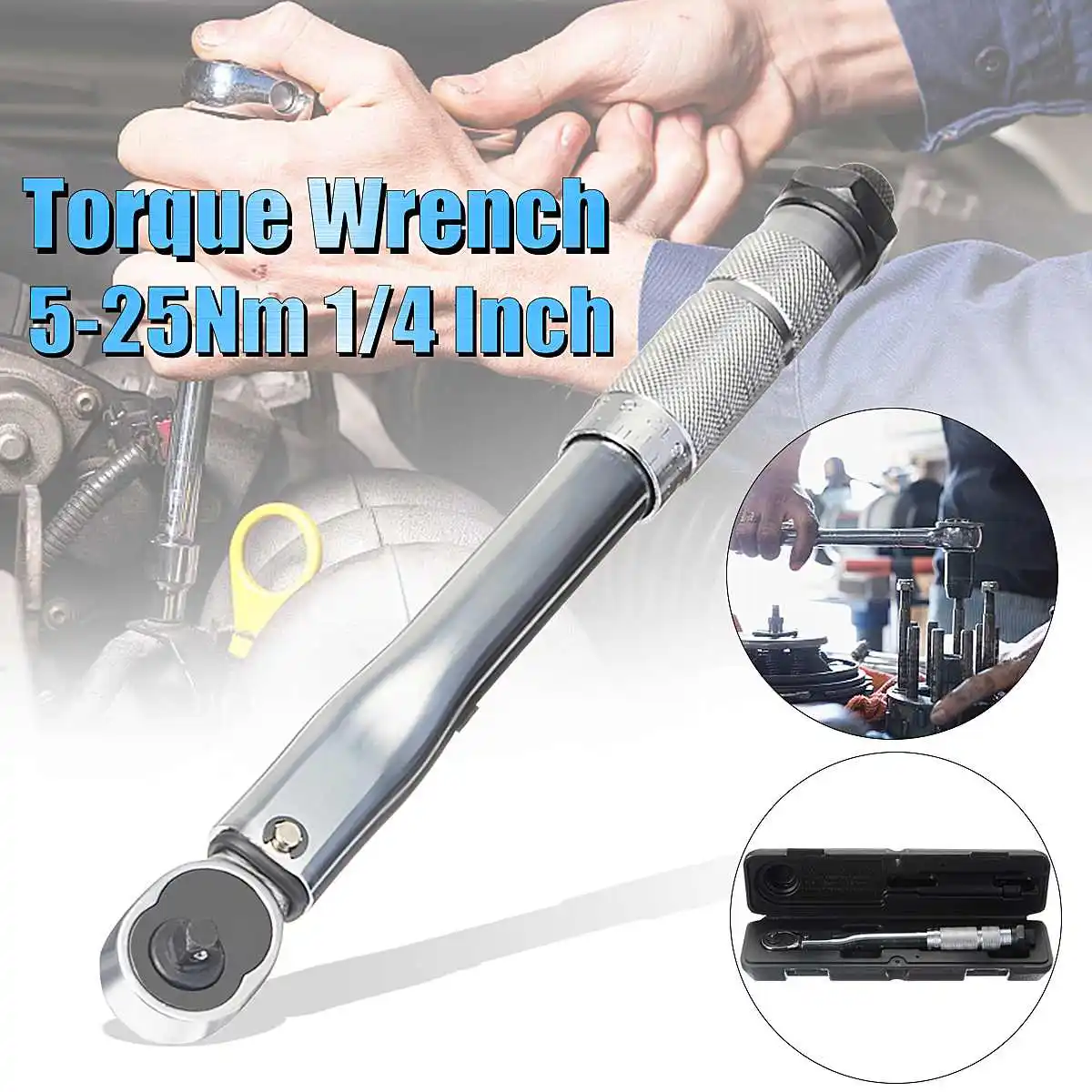 1/4 Torque Wrench Adjustable Torque Wrench Hand Spanner Bike Car Repairing Tools High-accuracy Torque Wrench Kit
1/4 Torque Wrench Adjustable Torque Wrench Hand Spanner Bike Car Repairing Tools High-accuracy Torque Wrench Kit