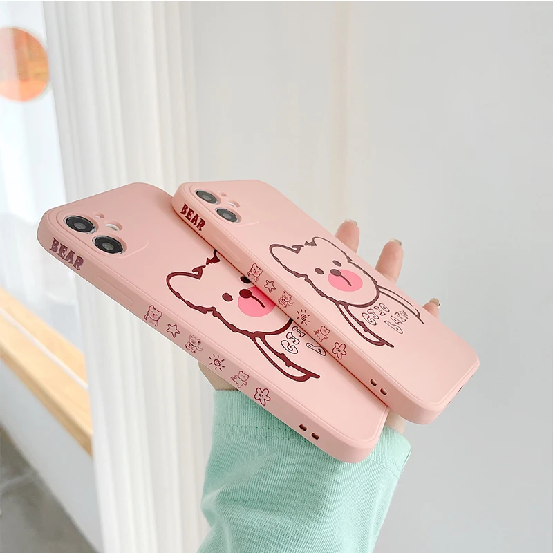 Liquid silicone Cute Bear Soft Case For Xiaomi Mi 11 Ultra 10S 10 Lite 10T 9T Pro 8 9 POCO F3 F2Pro X2 Square Phone Cover Coque
Liquid silicone Cute Bear Soft Case For Xiaomi Mi 11 Ultra 10S 10 Lite 10T 9T Pro 8 9 POCO F3 F2Pro X2 Square Phone Cover Coque